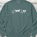 Border Collie Heartbeat Sweatshirt - Blue Spruce