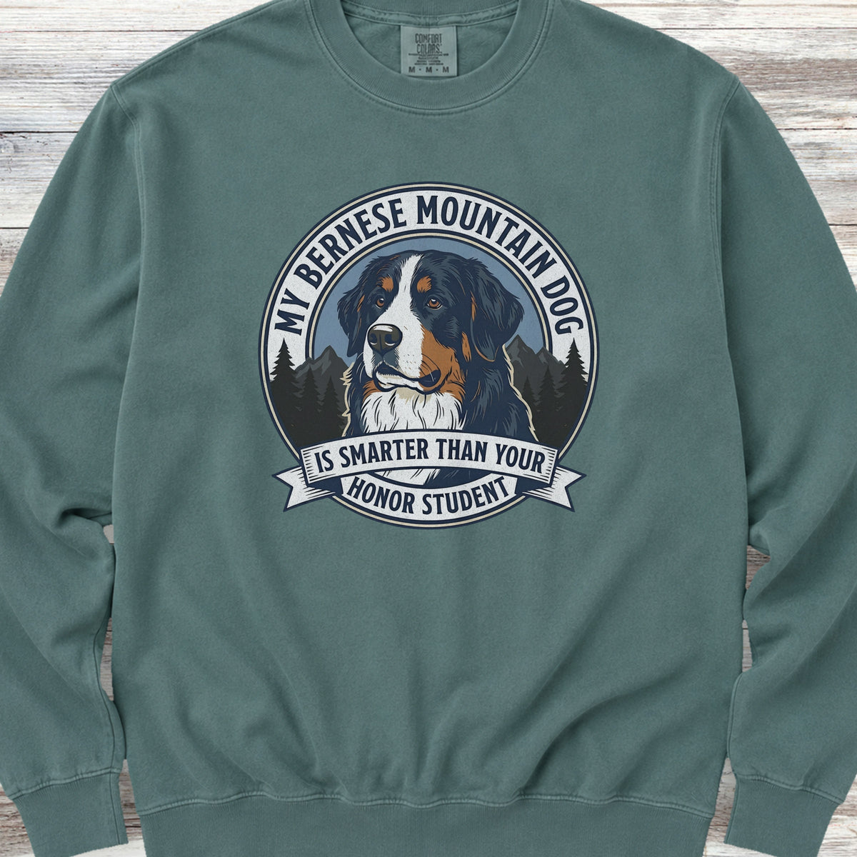 Bernese Mountain Dog Smart Sweatshirt - Blue Spruce