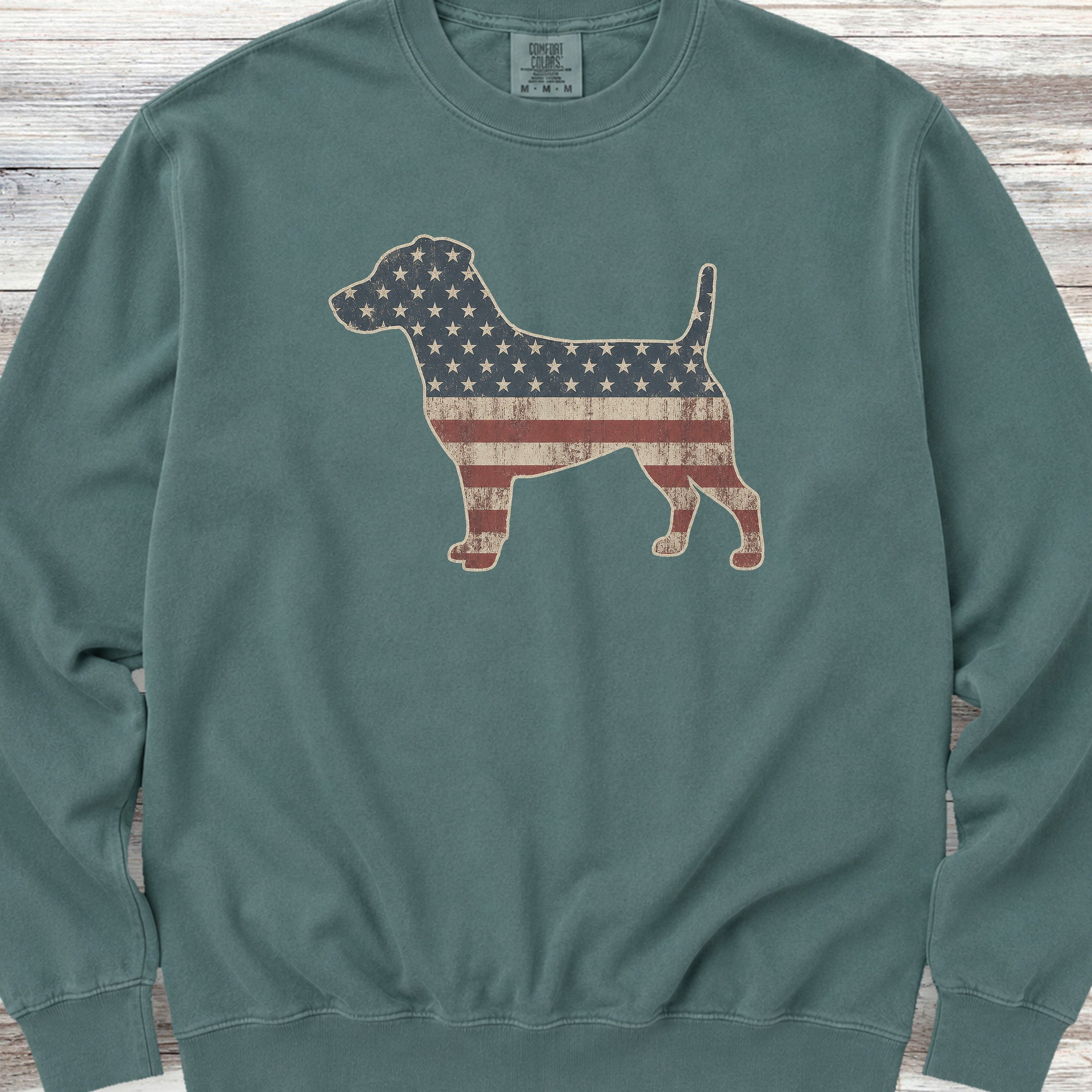 Jack Russell Vintage USA Sweatshirt - Blue Spruce