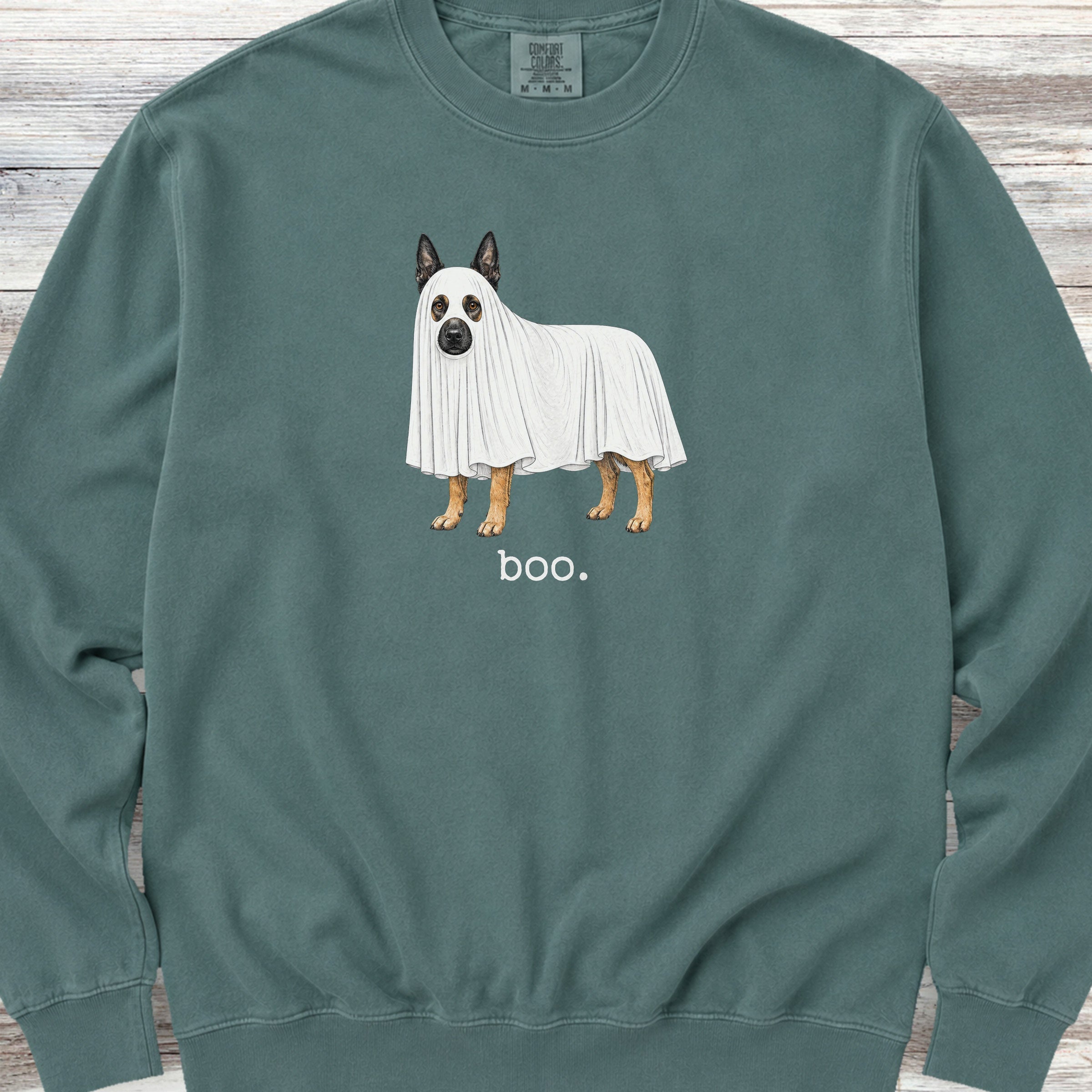 Belgian Malinois Boo Sweatshirt - Blue Spruce