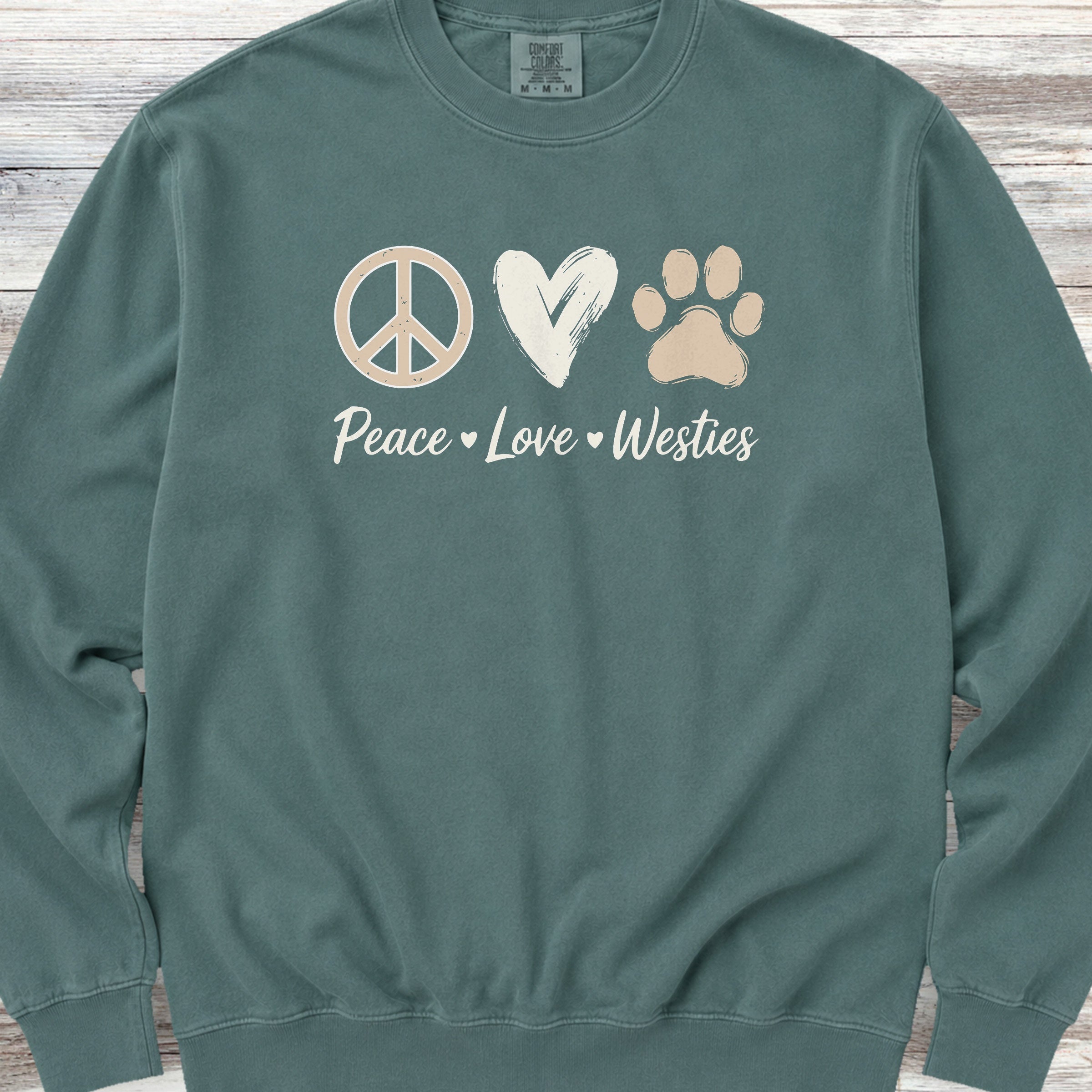 West Highland Peace Sweatshirt - Blue Spruce