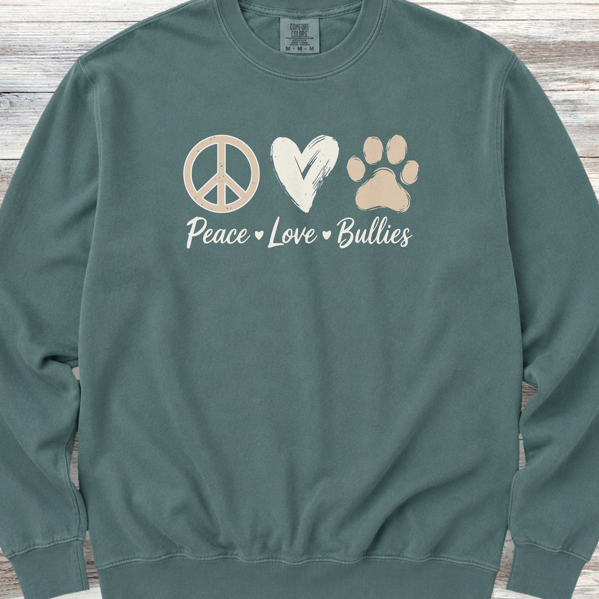 American Bully Peace Sweatshirt - Blue Spruce