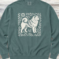 Akita Linocut Sweatshirt - Blue Spruce