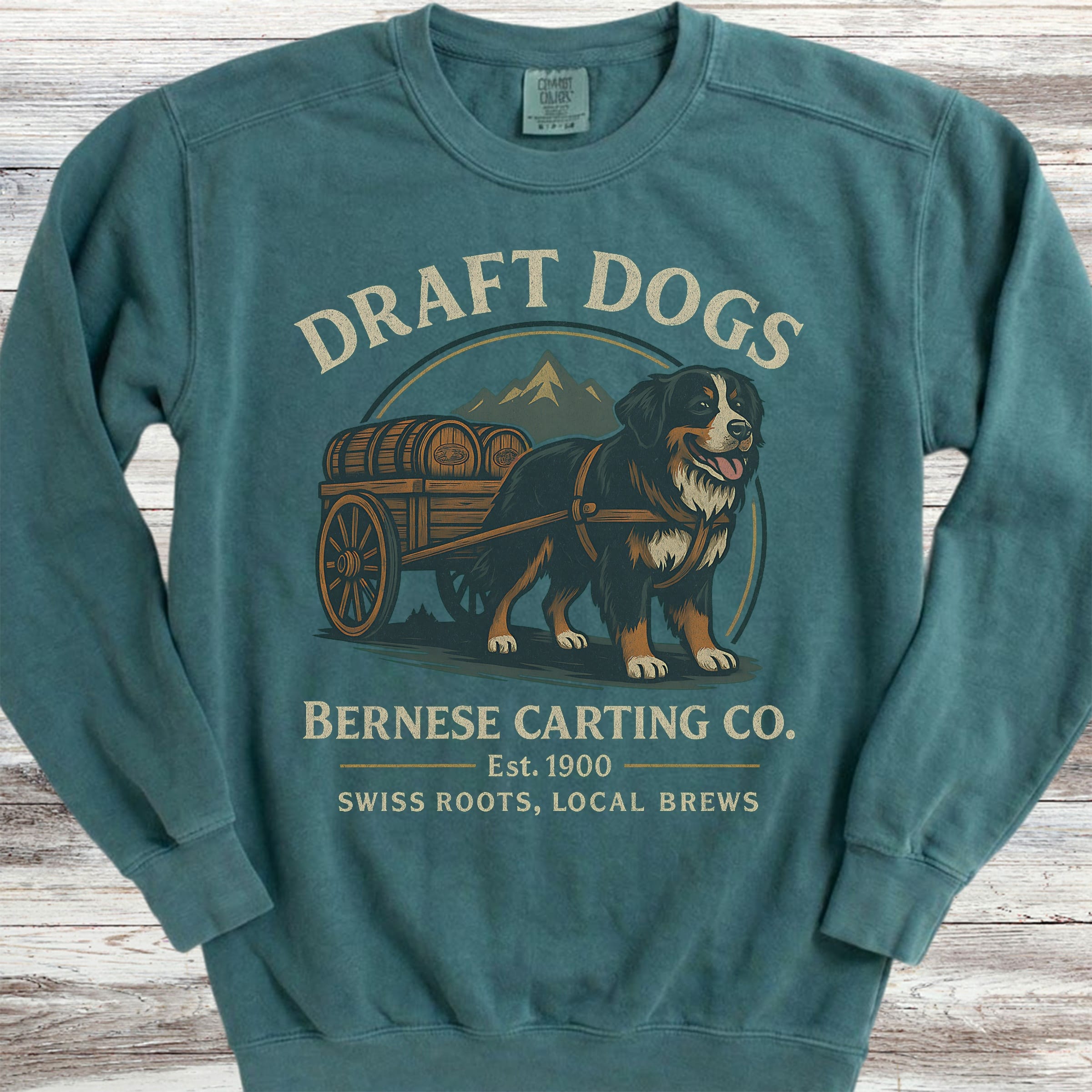 Bernese Mountain Dog Draft Dogs Sweatshirt - Blue Spruce