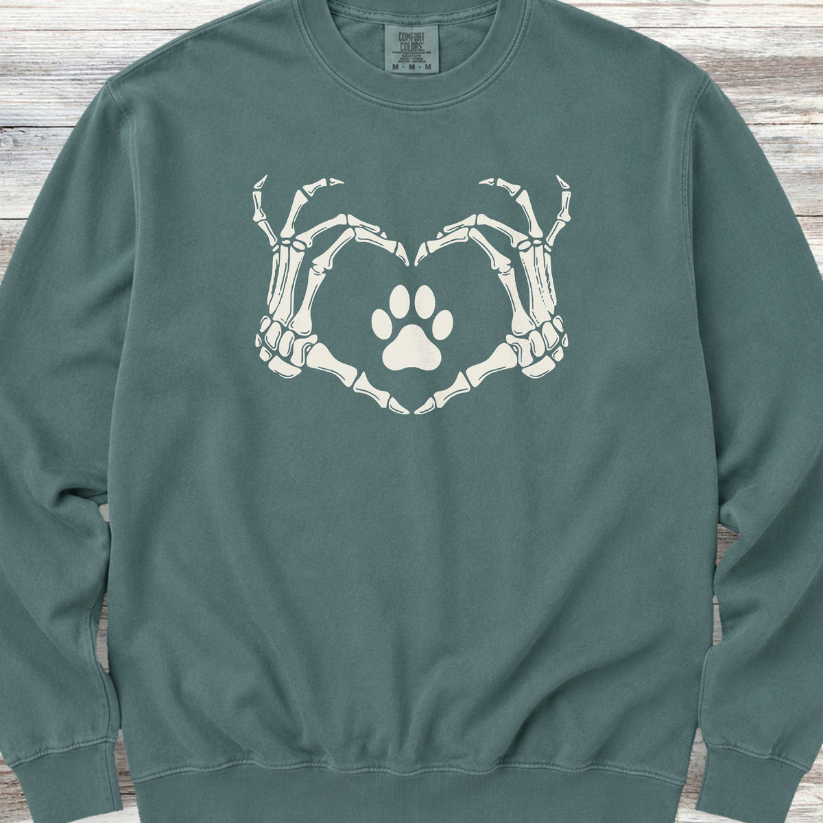 Skeleton Hands Sweatshirt - Blue Spruce
