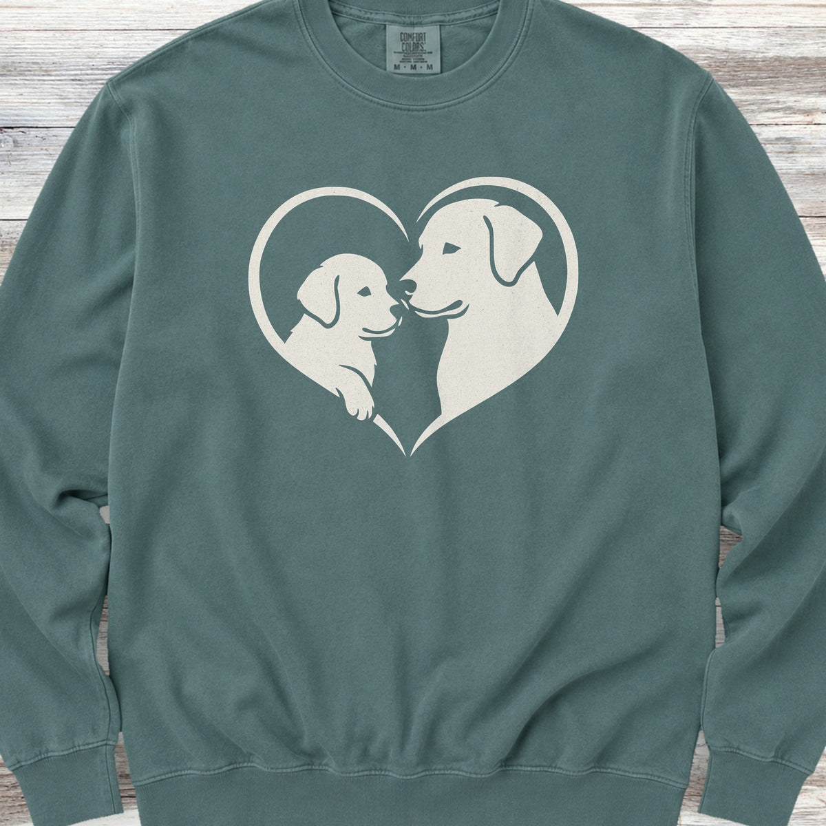 Labrador Retriever Heart Bond Sweatshirt - Blue Spruce