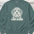 Bearded Collie I Love Beards Sweatshirt - Blue Spruce