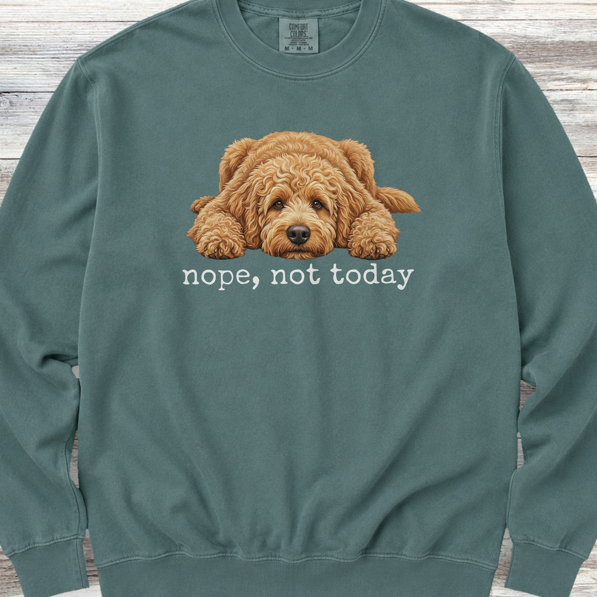 Goldendoodle Nope Sweatshirt - Blue Spruce