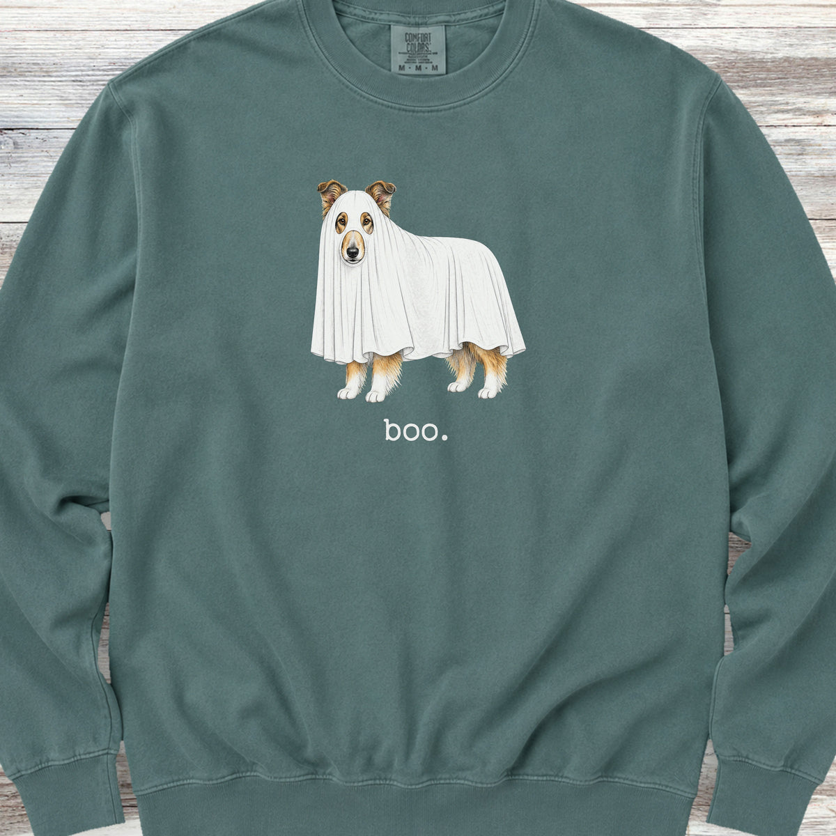 Rough Collie Boo Sweatshirt - Blue Spruce