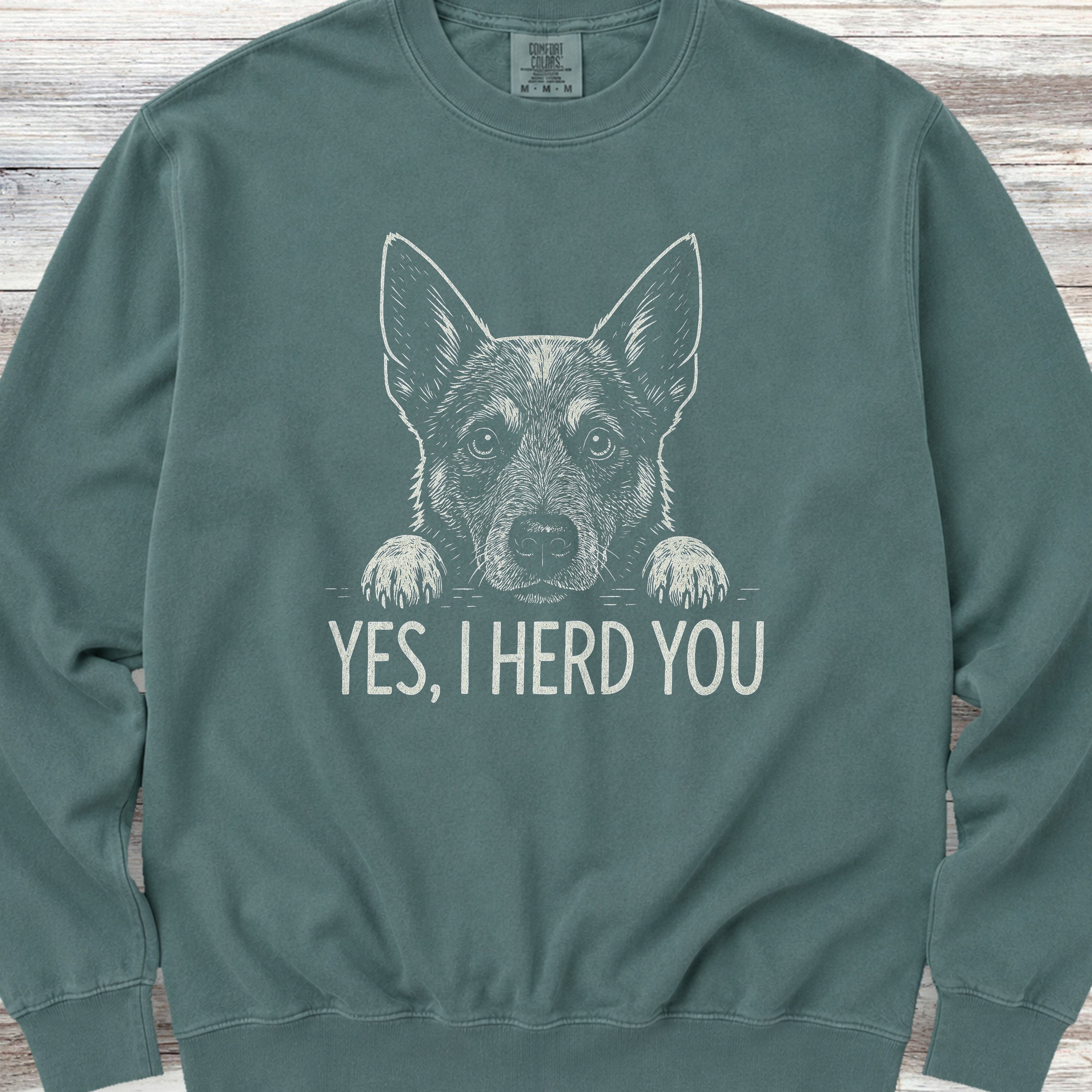 Australian Cattle Dog Herd You Sweatshirt - Blue Spruce