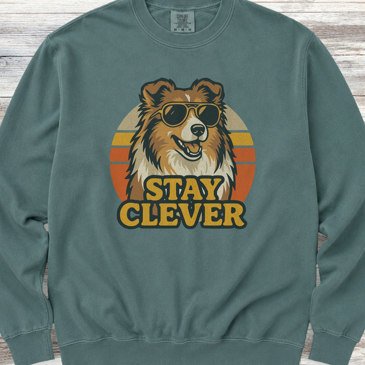 Shetland Sheepdog Clever Sweatshirt - Blue Spruce