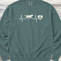 Labrador Retriever Heartbeat Sweatshirt - Blue Spruce