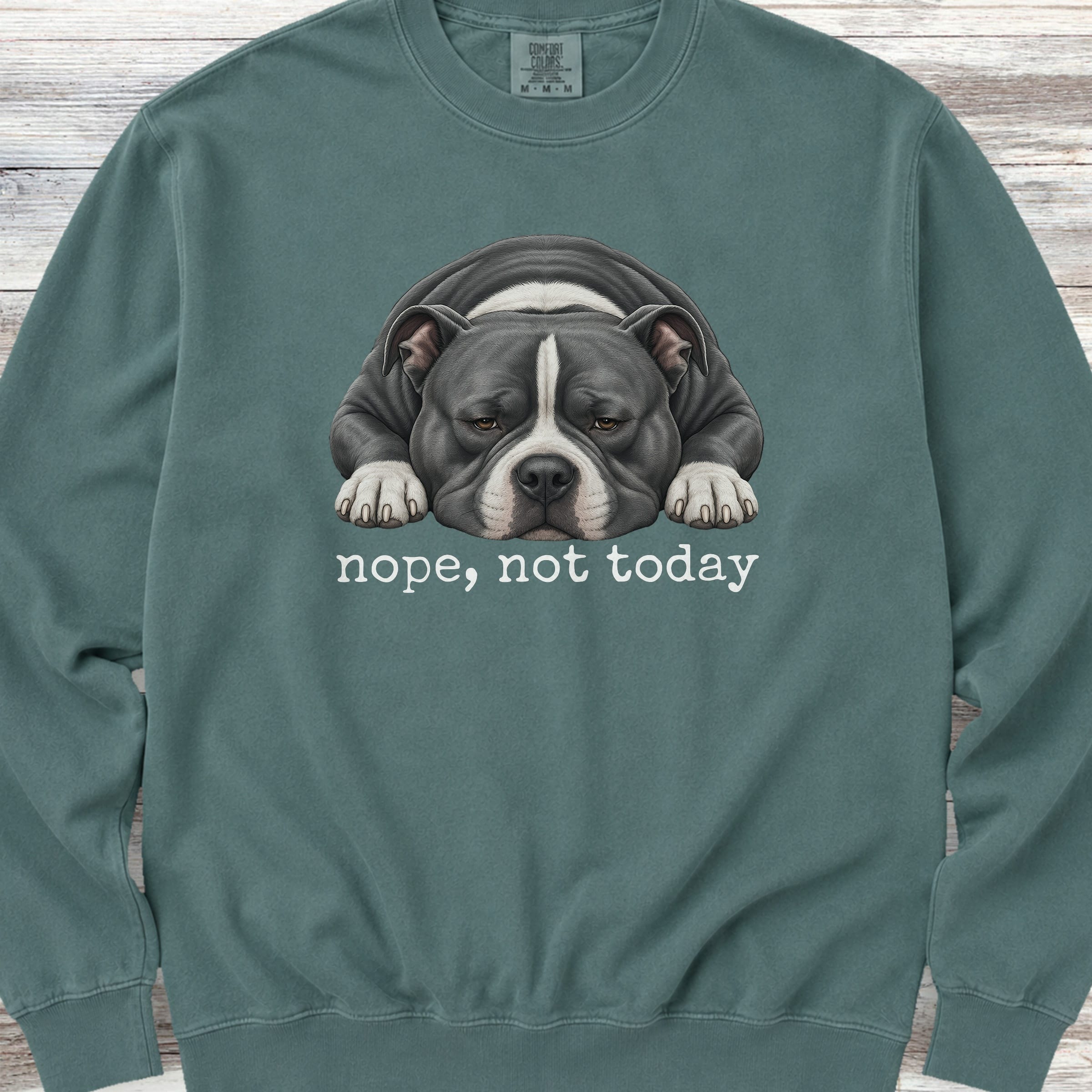 American Bully Nope Sweatshirt - Blue Spruce