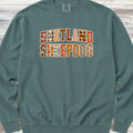 Shetland Sheepdog Fall Faux Patchwork Sweatshirt - Blue Spruce