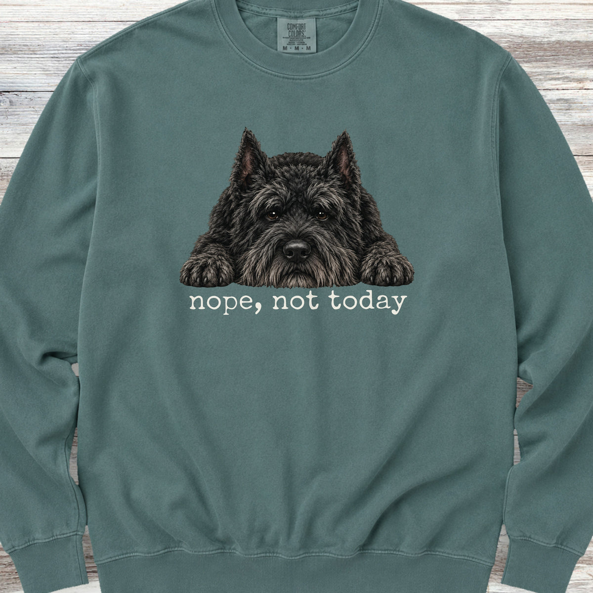 Bouvier Cropped Nope Sweatshirt - Blue Spruce
