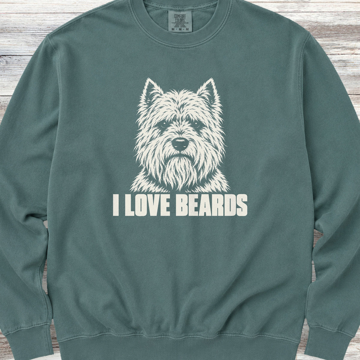 West Highland I Love Beards Sweatshirt - Blue Spruce