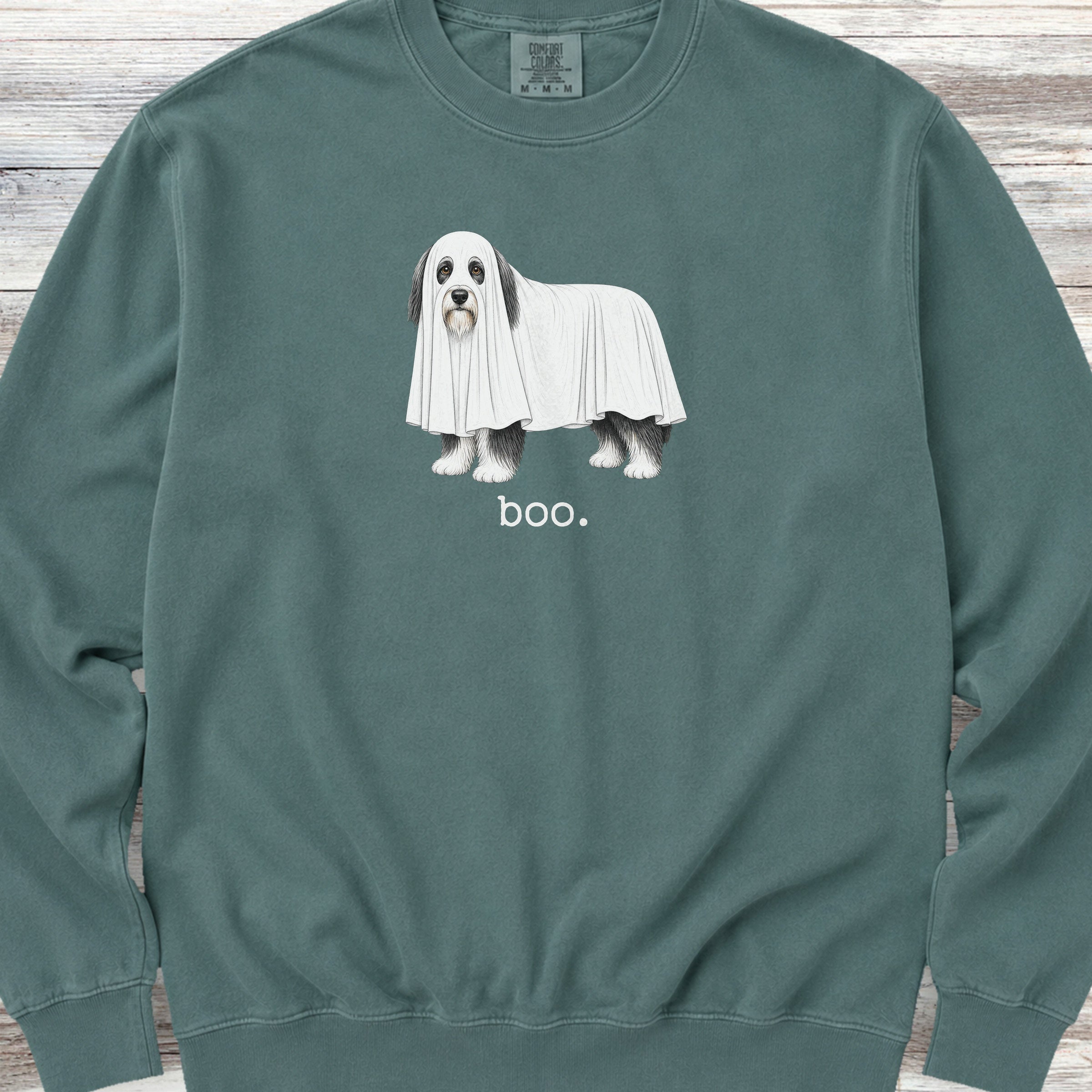 Bearded Collie Boo Sweatshirt - Blue Spruce
