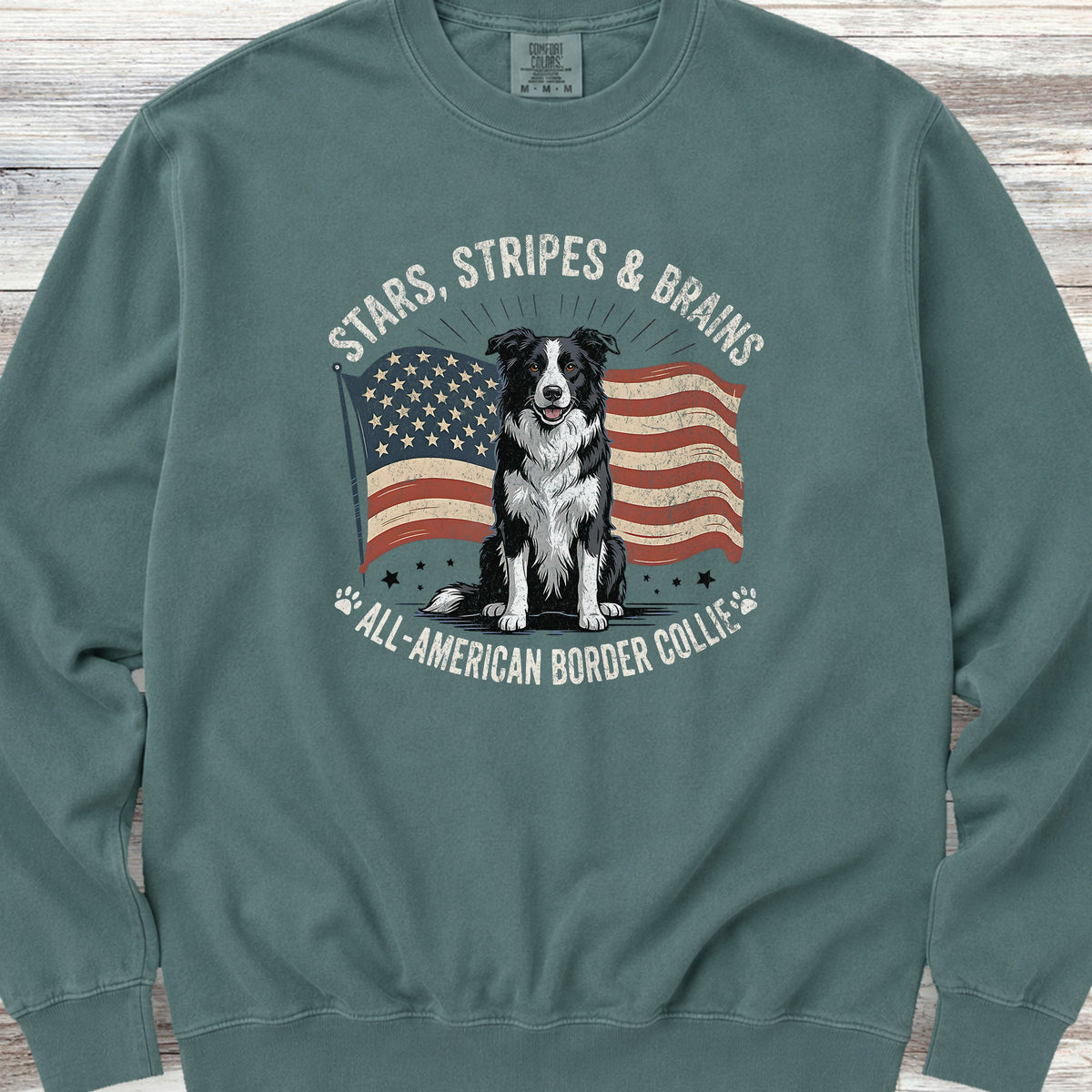 Border Collie All American Sweatshirt - Blue Spruce