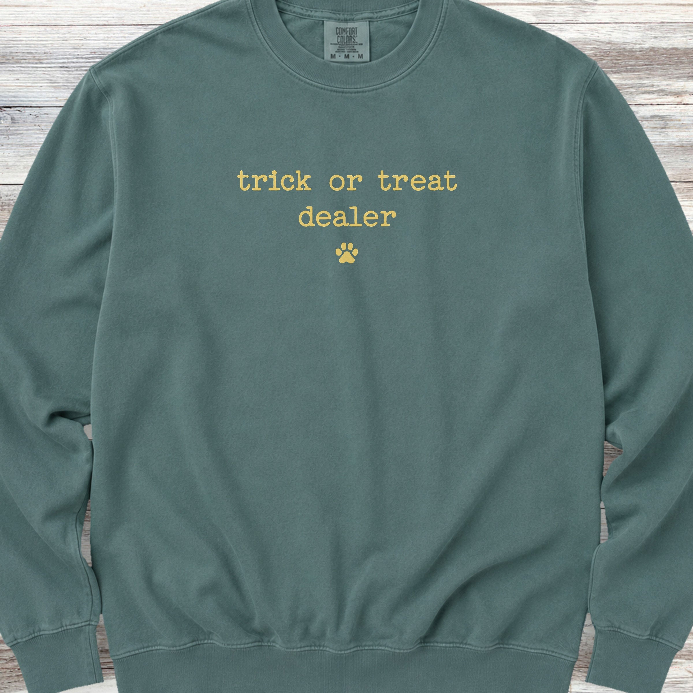 Vintage Trick or Treat Dealer Sweatshirt - Blue Spruce
