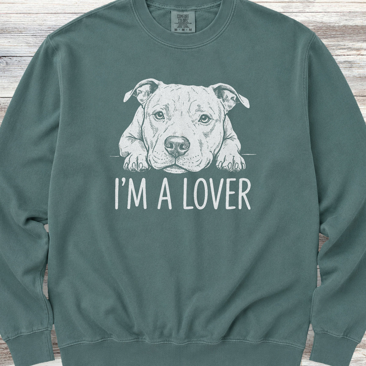 Pit Bull Lover Sweatshirt - Blue Spruce