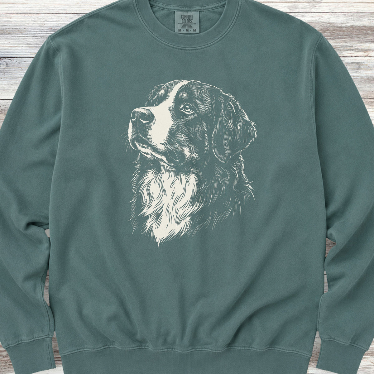 Bernese Mountain Dog Loyalty Sweatshirt - Blue Spruce