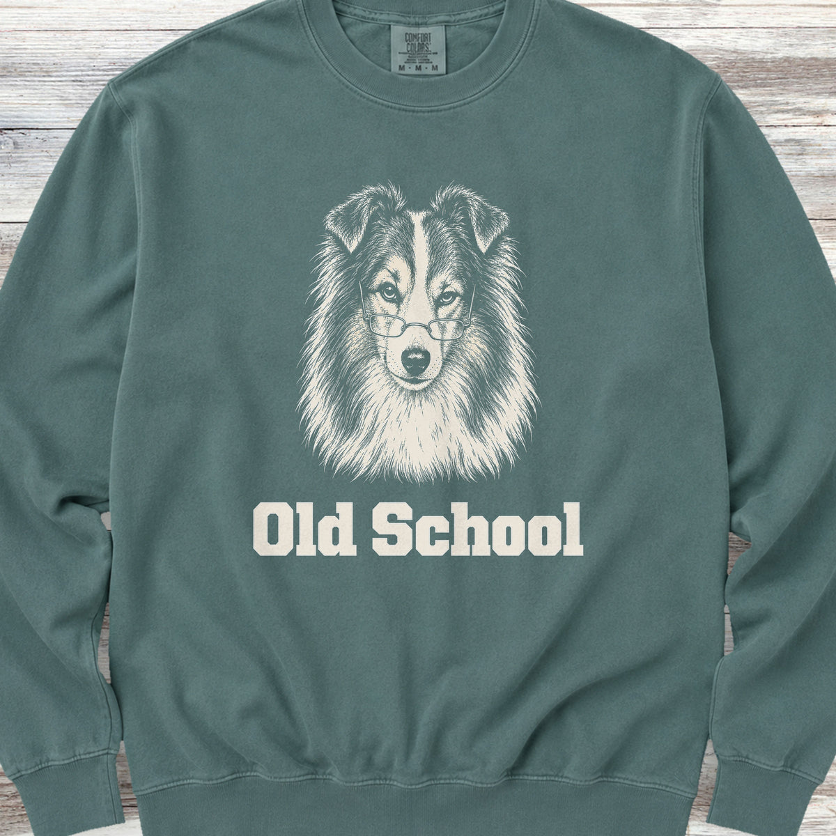 Shetland Sheepdog Old School Sweatshirt - Blue Spruce