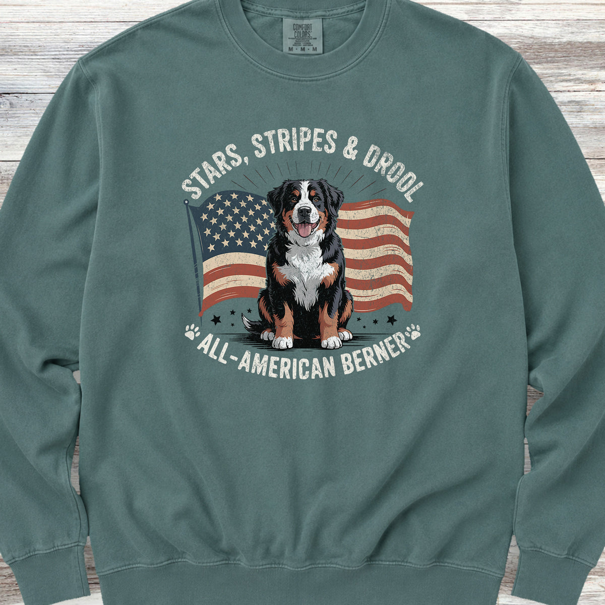 Bernese Mountain Dog All American Sweatshirt - Blue Spruce