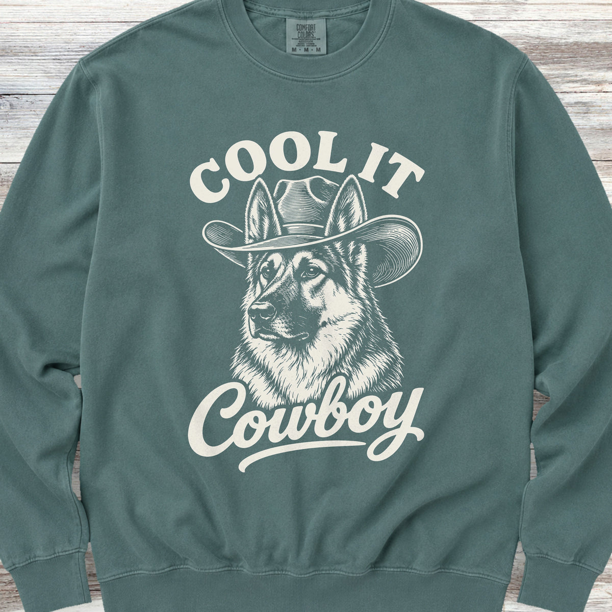 German Shepherd Cool It Sweatshirt - Blue Spruce