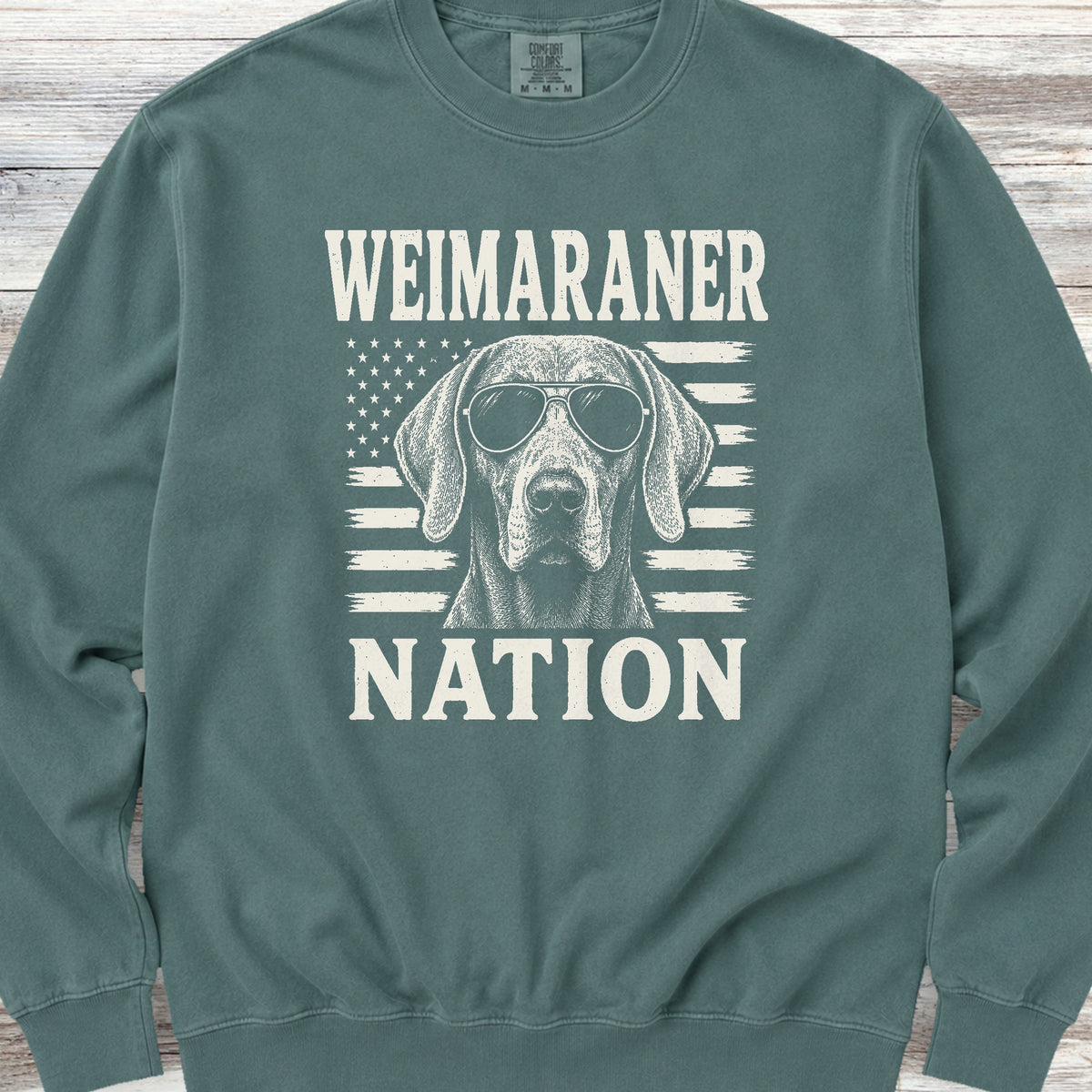 Weimaraner Nation Sweatshirt - Blue Spruce