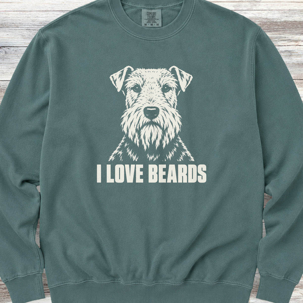 Welsh Terrier I Love Beards Sweatshirt - Blue Spruce