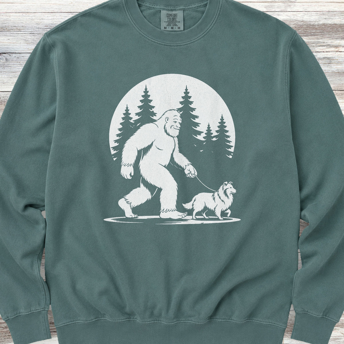 Shetland Sheepdog Bigfoot Sweatshirt - Blue Spruce