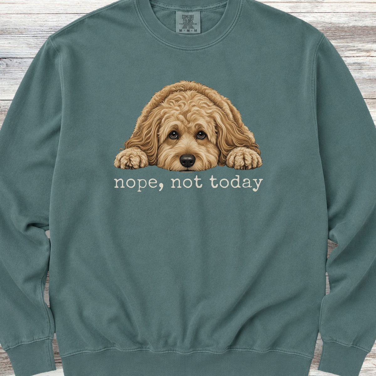 Cockapoo Nope Sweatshirt - Blue Spruce