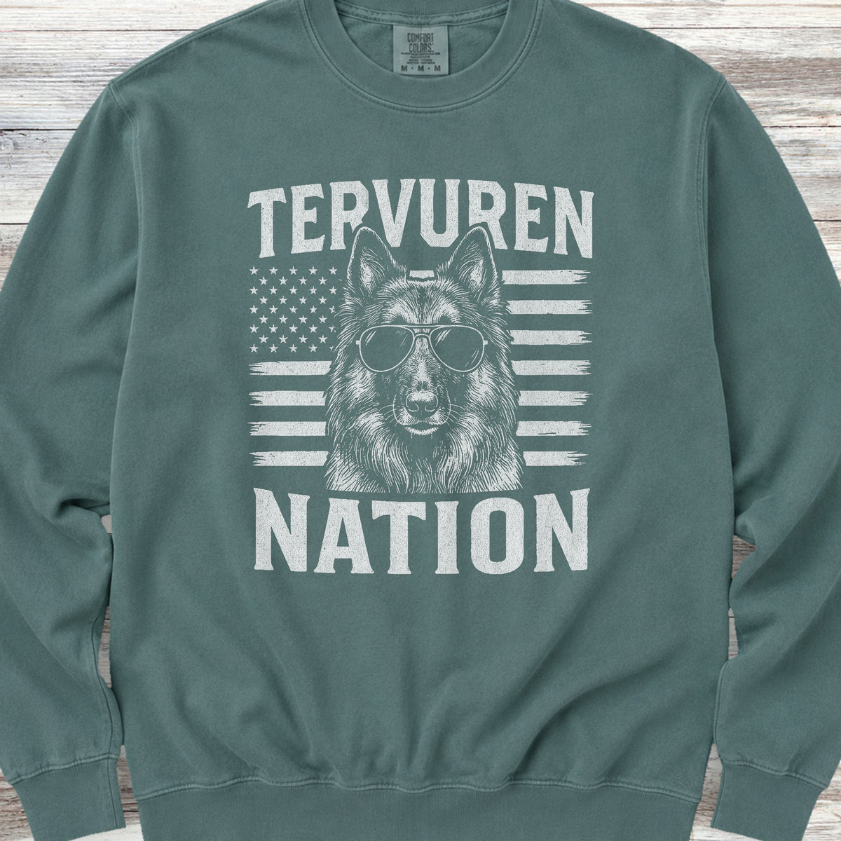 Belgian Tervuren Nation Sweatshirt - Blue Spruce