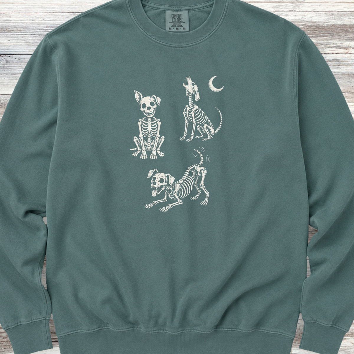 Skelly Dog Sweatshirt - Blue Spruce