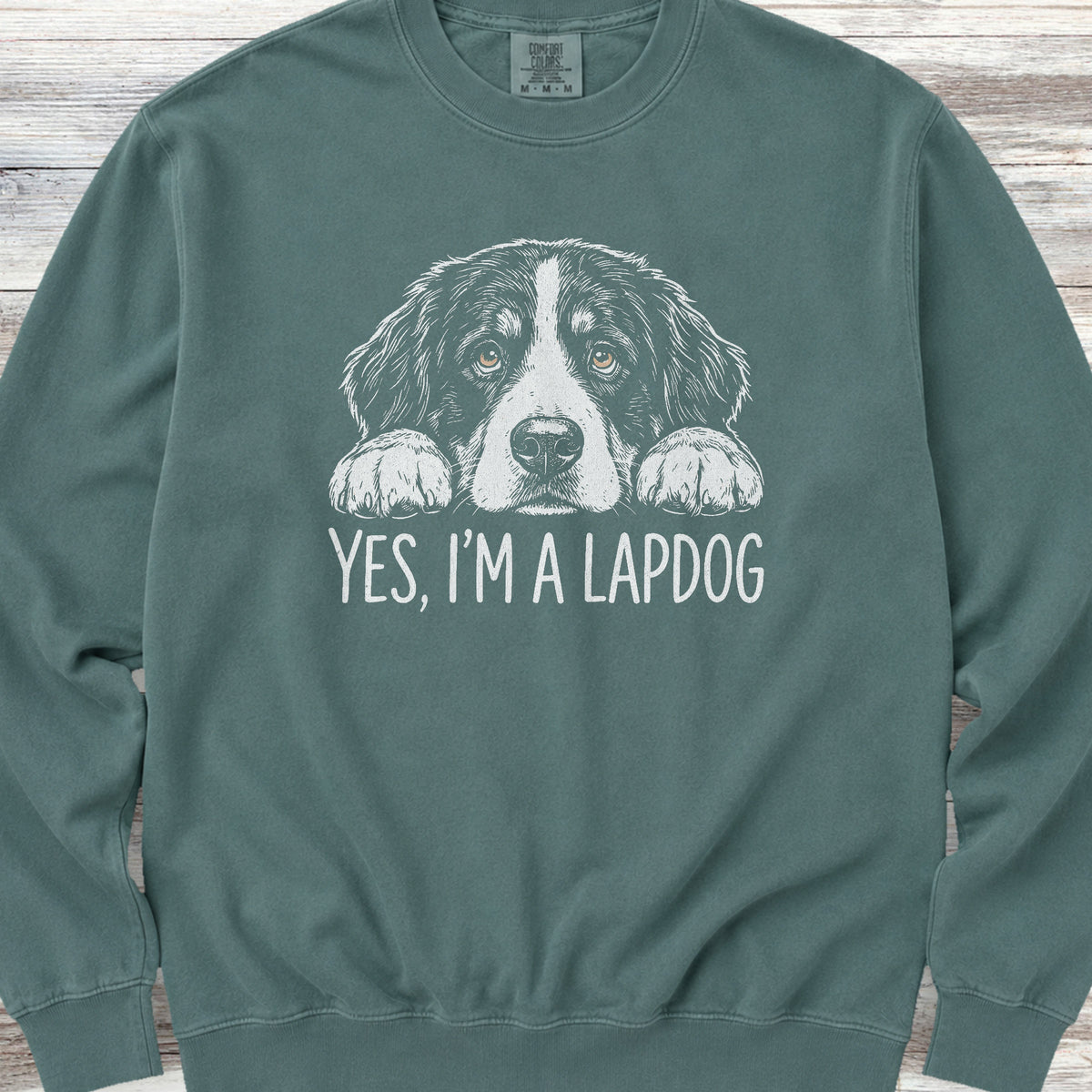 Bernese Mountain Dog Lapdog Sweatshirt - Blue Spruce