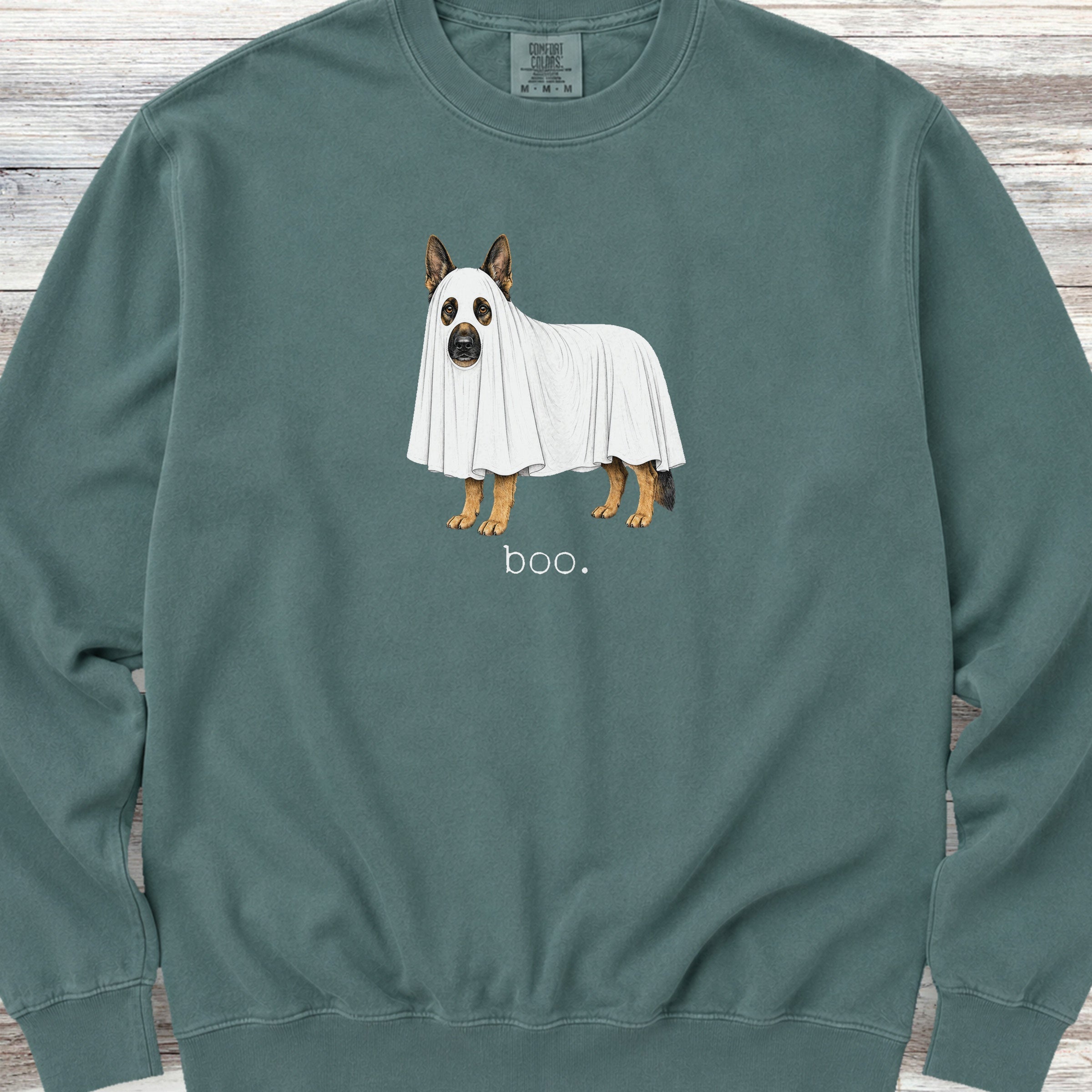 German Shepherd Boo Sweatshirt - Blue Spruce