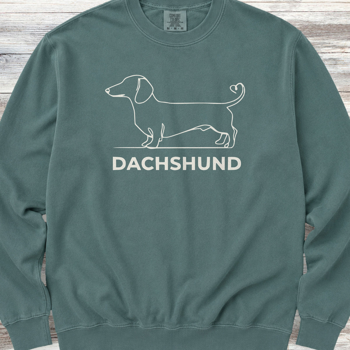 Dachshund Minimalist Sweatshirt - Blue Spruce