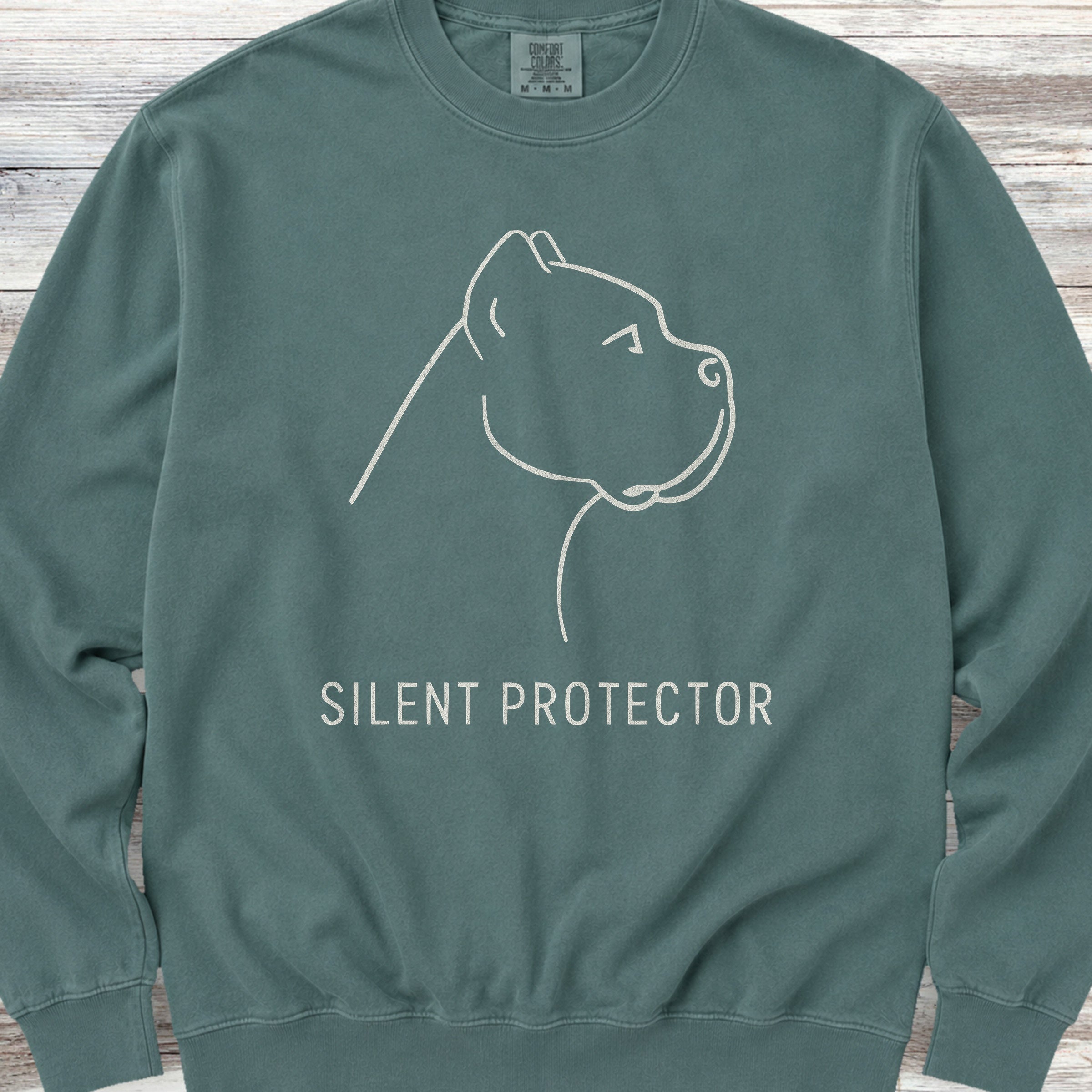 Cane Corso Silent Protector Sweatshirt - Blue Spruce