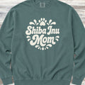 Shiba Inu Groovy Mom Sweatshirt - Blue Spruce