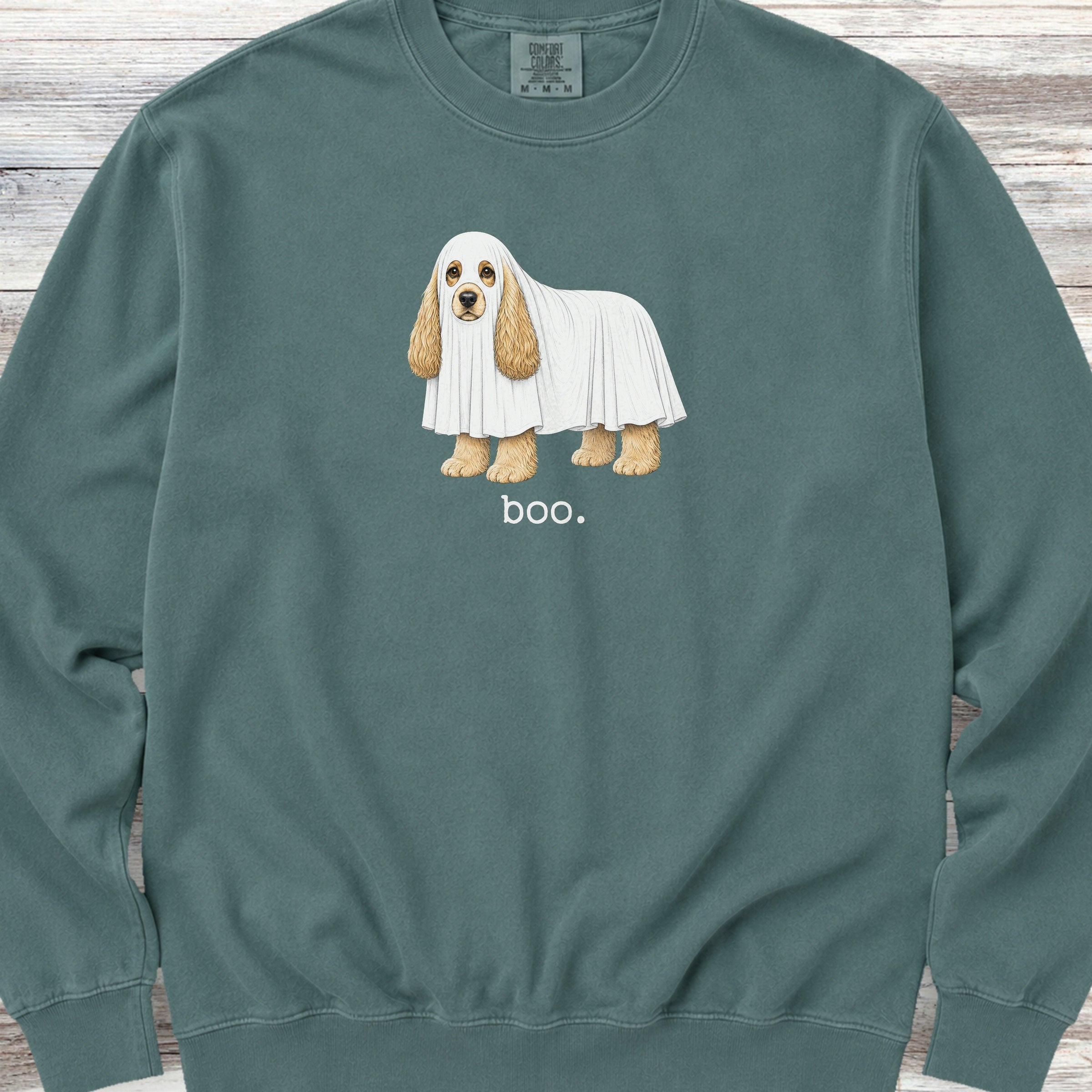 Cocker Spaniel Boo Sweatshirt - Blue Spruce