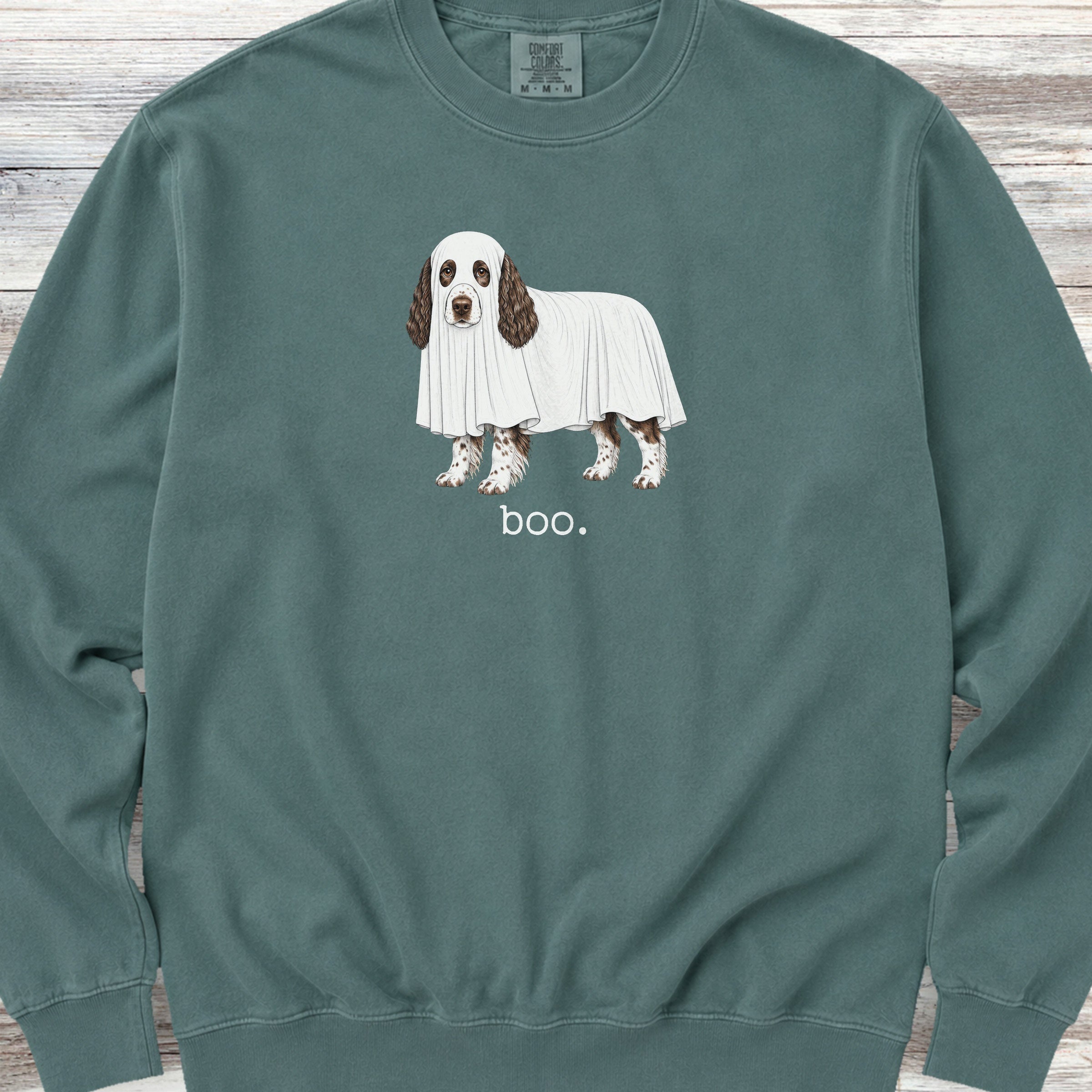 English Springer Spaniel Boo Sweatshirt - Blue Spruce