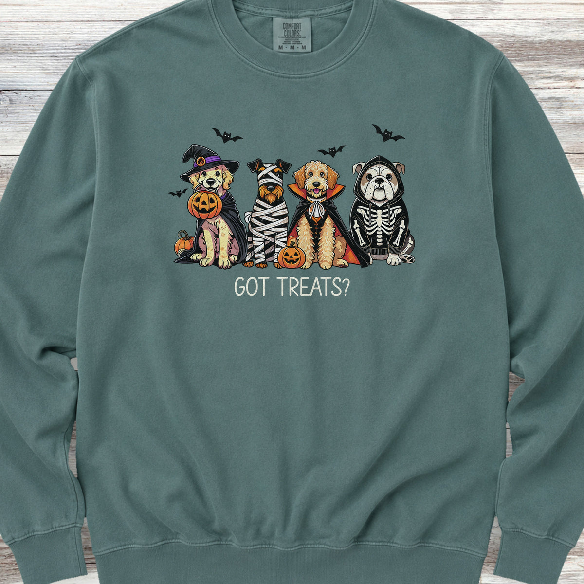 Halloween Got Treats Sweatshirt - Blue Spruce