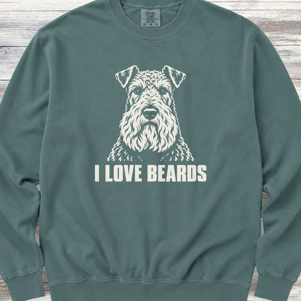 Kerry Blue I Love Beards Sweatshirt - Blue Spruce