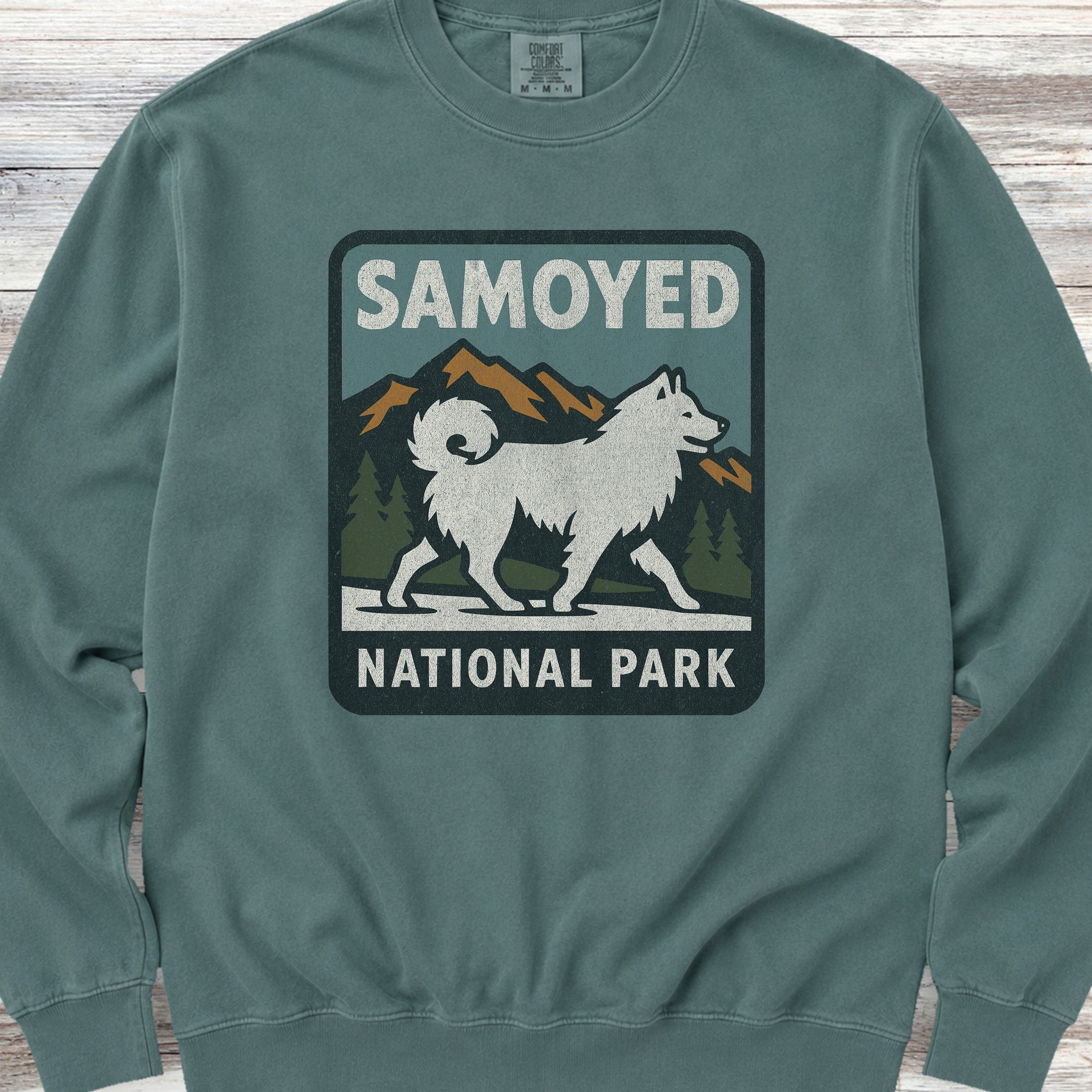 Samoyed National Park Sweatshirt - Blue Spruce