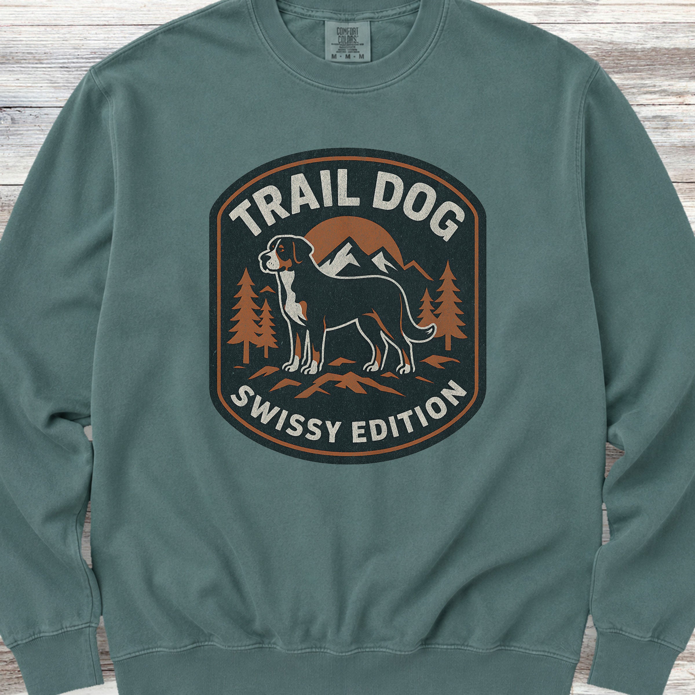 Swiss Mountain Dog Trail Dog Sweatshirt - Blue Spruce