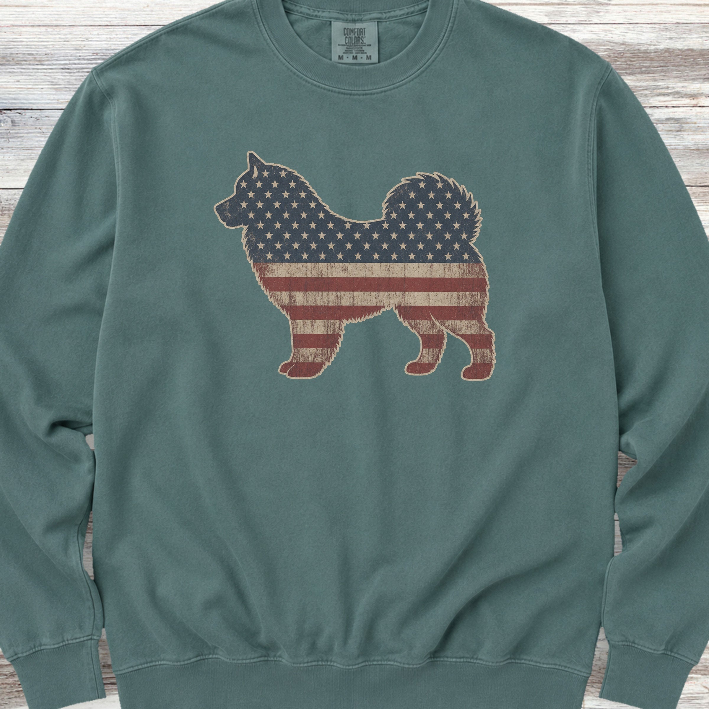 Alaskan Malamute Vintage USA Sweatshirt - Blue Spruce