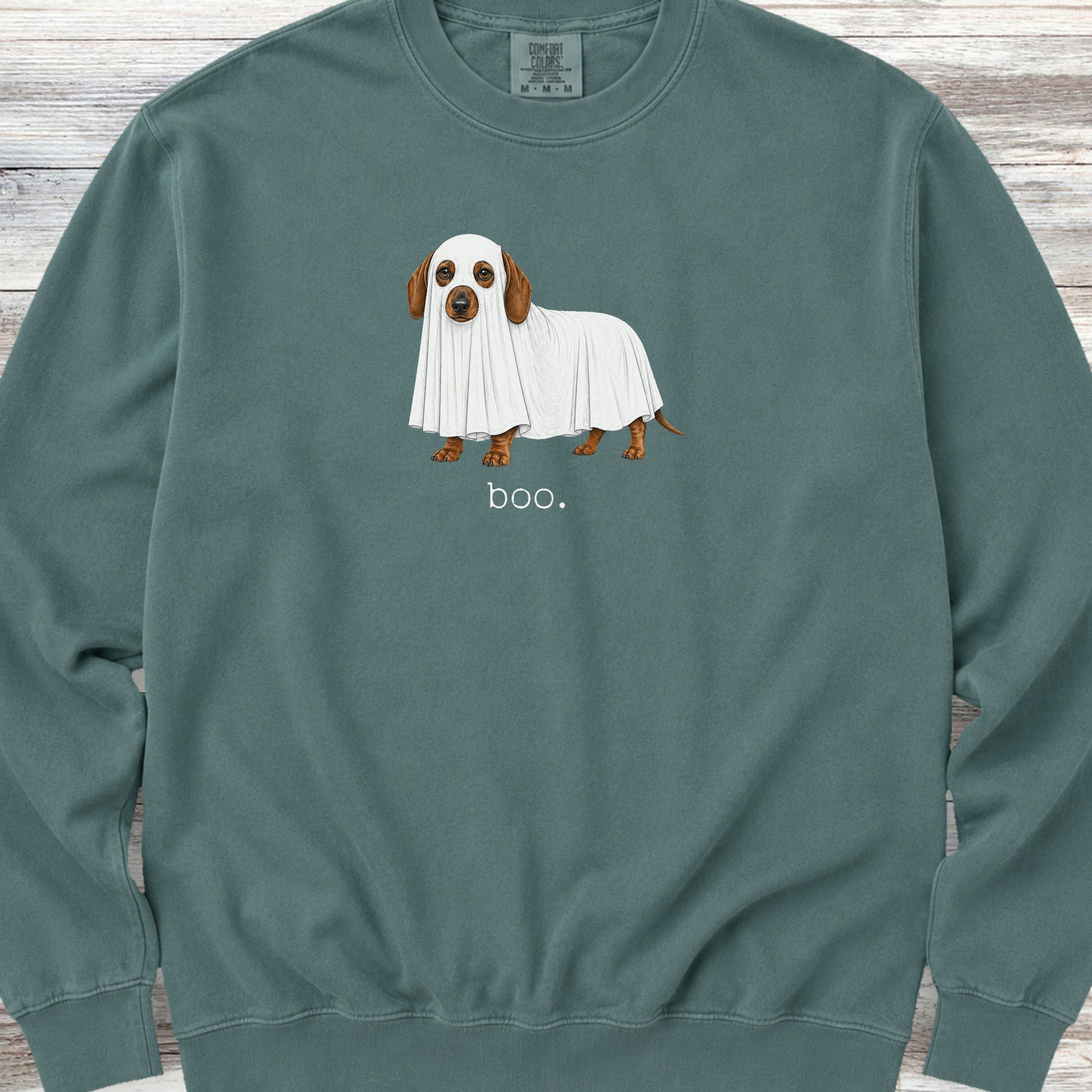 Dachshund Boo Sweatshirt - Blue Spruce
