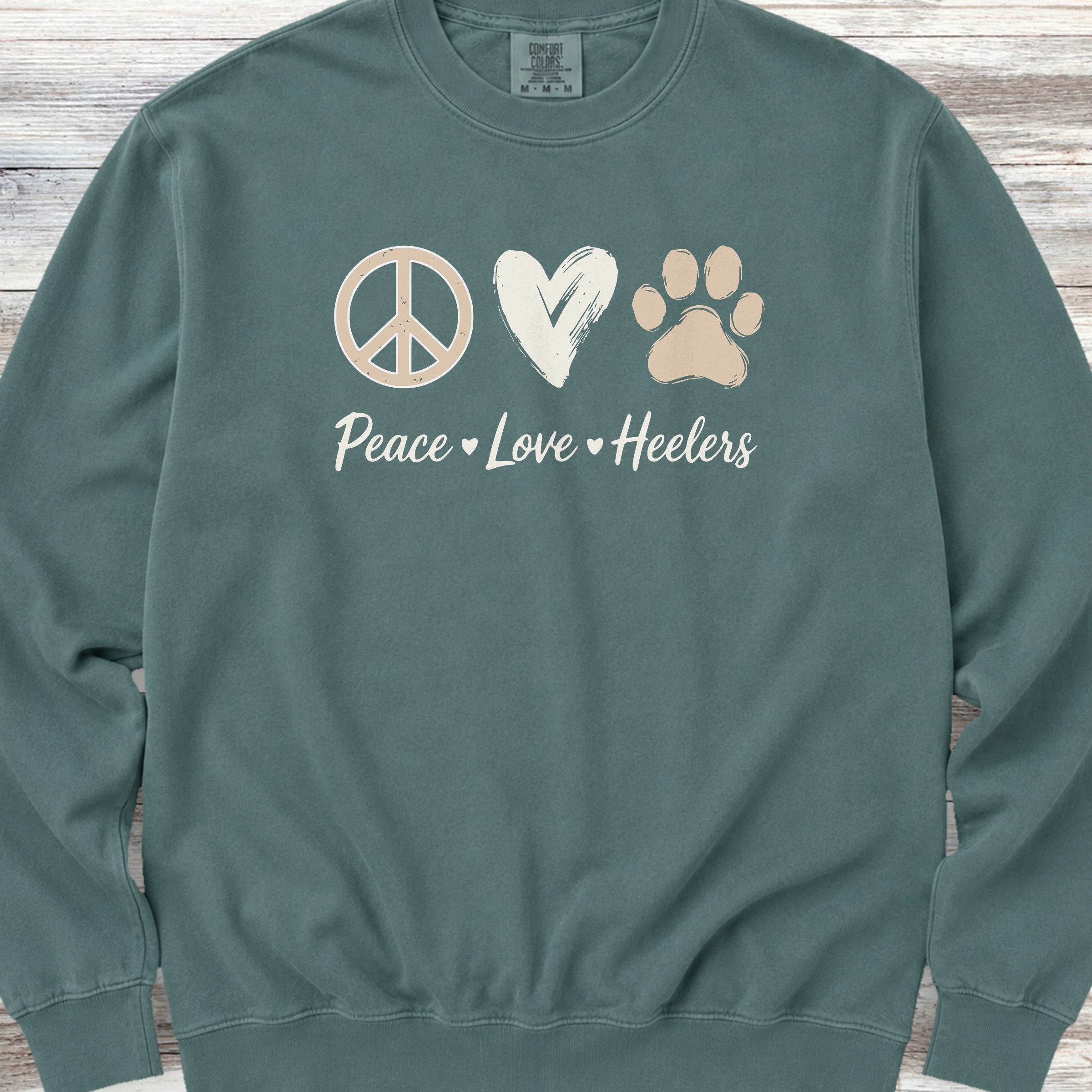 Australian Cattle Dog Peace Sweatshirt - Blue Spruce