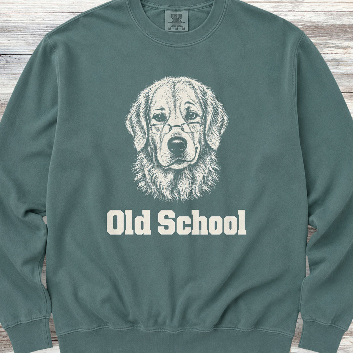 Golden Retriever Old School Sweatshirt - Blue Spruce