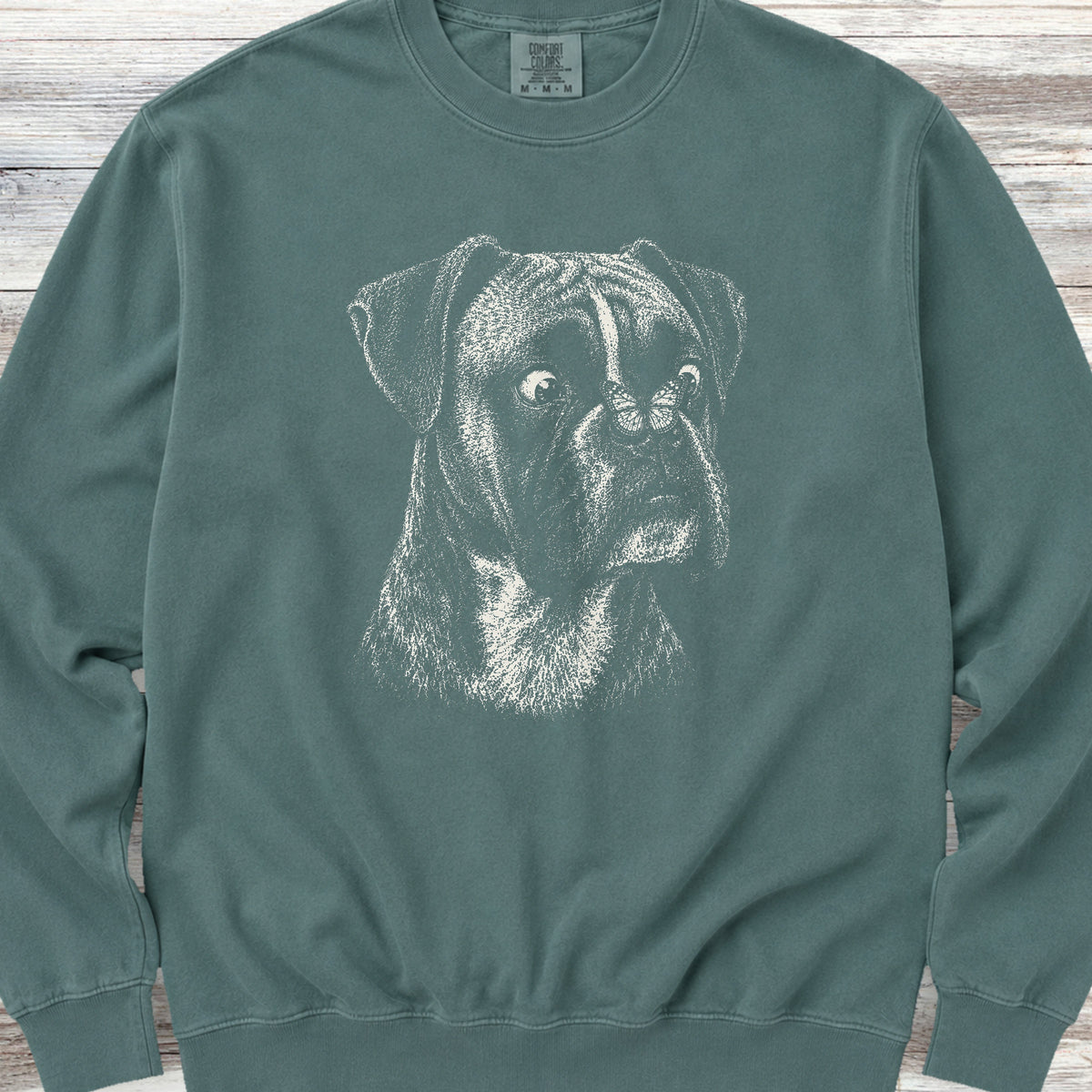Boxer Butterfly Sweatshirt - Blue Spruce
